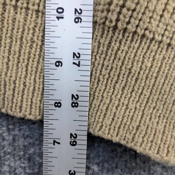 Improvise Men's Pullover Knit Sweater Tan Large Solid Long Sleeve Crew Neck - Picture 11 of 12